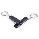 Survival Whistle EDC Tools Earthquake Dual Tube Emergency Whistle (Black) Newly