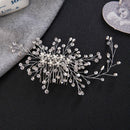 Party Handmade Crystal Hair Comb Flower Headdress Head Clip Bride Headpiece
