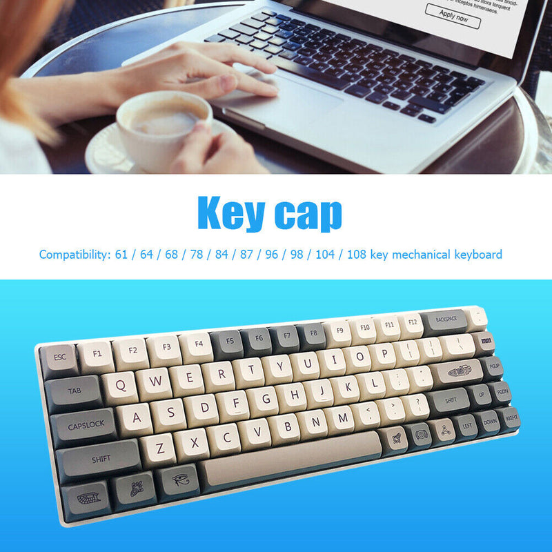126pcs Universal Mechanical Keyboard Keycaps XDA Height (Revelation Rocket)