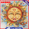 DIY Diamond Painting Cross Stitch Cartoon Sun Embroidery Rhinestones Needlework