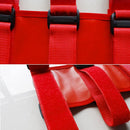 Adjustable Roll Bar Fire Extinguisher Holder Belt for Jeep Wrangler (Red) Newly