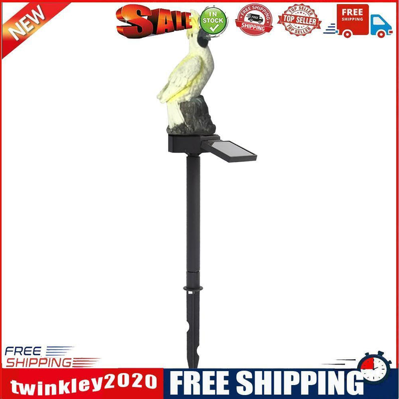 Solar Power LED Parrot Lawn Light Waterproof Garden Landscape Lamp (Yellow)