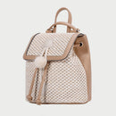 Straw Woven Backpack Beach Female Fashion Leather Pompom Travel Shoulder Bags