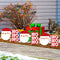 Christmas Yard Decorations Outdoor Santa Xmas Pathway Garden Stakes Set of 10