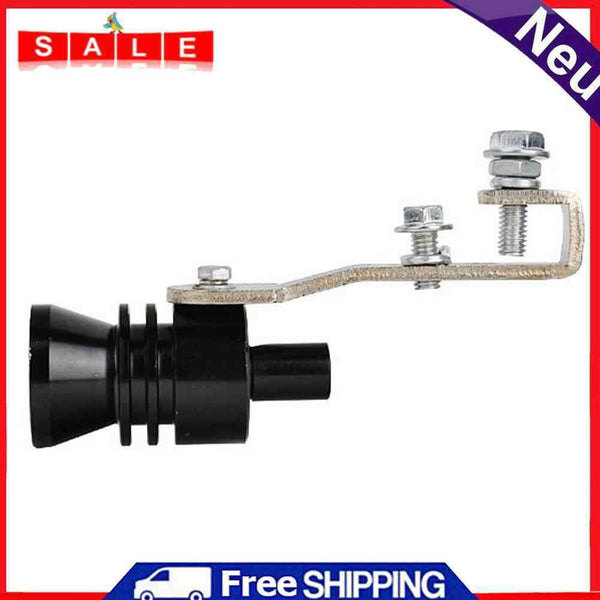 Car Motorcycle Exhaust Tip Whistler Turbo Sound Simulator Blow Off Valve Black