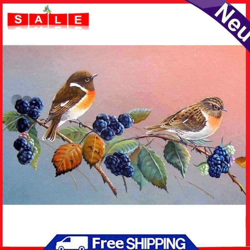 5D Flower Bird Mosaic Diamond Painting Drawing Full Round Drill DIY Art Craft