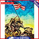 5D DIY Diamond Painting Kits Independence Day Soldier Full Round Drill Wall Arts