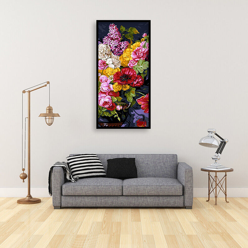 5D DIY Full Round Drill Rhinestone Diamond Painting Landscape Flower Home Mos