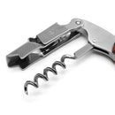 Portable Stainless Steel Wine Bottle Opener Wooden Handle Screw Corkscrew