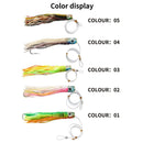 Octopus Squid Fishing Lures Soft Skirt Baits Tuna Trolling Seawater (A)
