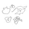 snowvirtuos 7pcs fish DIY embossing metal cutting tools stencils for scrapboo