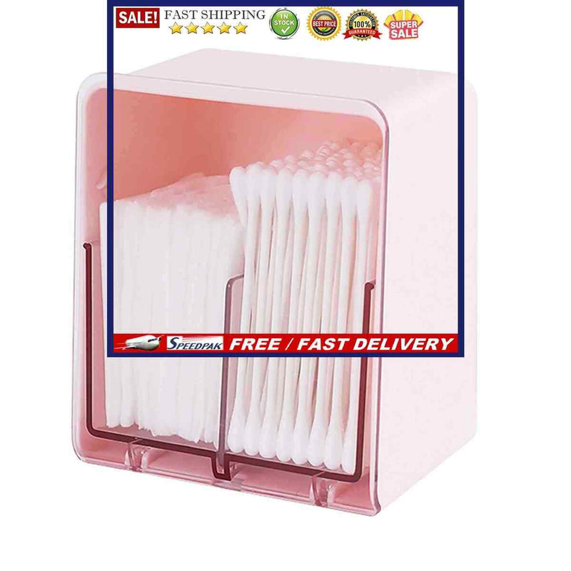 Cotton Swabs Q-tips Holder Dispenser Container Box with 2 Compartments Organi