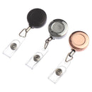 ID Name Card Anti-Lost Clip Metal Lanyards Retractable Badge Holder Key Ring