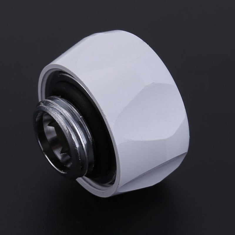 G1/4 Thread Quick Fixing Hard Tube Connector for PC Water Cooling(White)