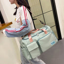 Fashion Women Letters Patchwork Shoulder Crossbody Bag Sports Travel Handbags