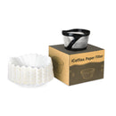 100Pcs White Coffee Filters Cone-Shape Drip Coffee Powder Filter Papers Strainer