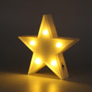 Star Shaped LED Night Light Household Club Indoor Kid Bedroom Decor (White)