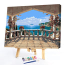 DIY Digital Picture Bay Scenery Frameless Acrylic Painting By Number Handicraft