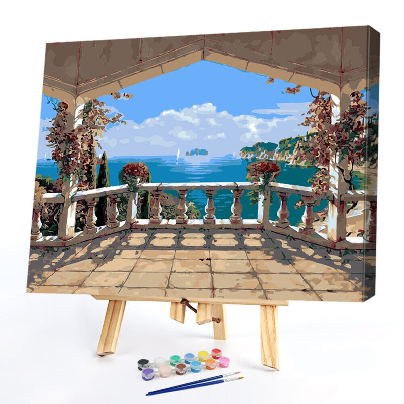 DIY Digital Picture Bay Scenery Frameless Acrylic Painting By Number Handicraft