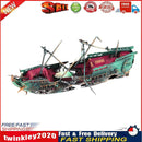 Aquarium Ornament Ship Air Split Shipwreck Fish Tank Decor Sunk Wreck Boat Newly