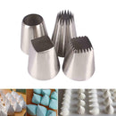 4X Square Round Large Icing Nozzle Pastry Tips Baking DIY 2021 Tool Kitchen D3G4