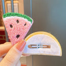 Wool Knitting Hair Clips Cute Fruit Barrettes Bangs Clips Sweet Hairpins