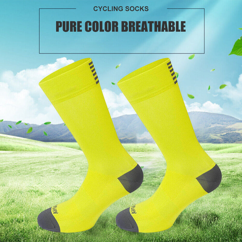 Compression Socks Men Women Sports Cycling Running Breathable Socks (Green)
