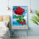 DIY Butterfly Rose Rhinestone Picture Gift Full Drill Round Diamond Painting Kit