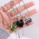 Luxury Aesthetic Chokers Peach Heart Clavicle Chain Pendant Necklace Crystal