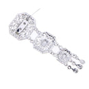 Women Retro Hollow Geometric Shape Rhinestone Imitation Gem Brooch(1)