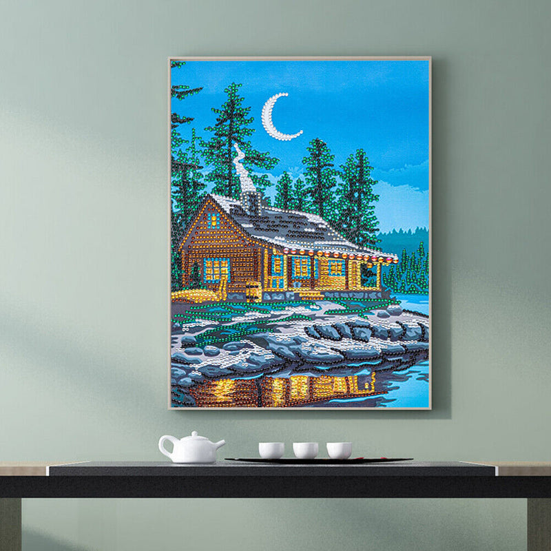 Lake House Part Drill Special-Shaped Diamond Painting DIY Mosaic Art Kit Newly