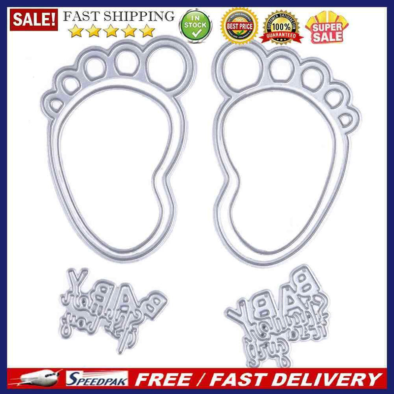 1 Set Metal Feet Circle Letters Embossing Cutting Dies Stencil