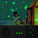 Glow in The Dark Stars and Planets Bright Solar System Wall Stickers - Glowing