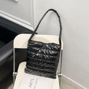 Quilted Padded Lattice Armpit Bag Ruched Large Capacity Shoulder Bag (D)
