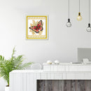 14CT Stamp Cotton Thread Picture Butterfly Cross Stitch Needlework (DA049) Newly