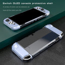 Crystal Clear Anti-Scratch Case for NS OLED Transparent Flip Skin (Blue) Newly