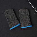2pcs 24-Stitch Mobile Game Finger Cover Anti-Sweat Anti-Skid (Black Blue) Newly