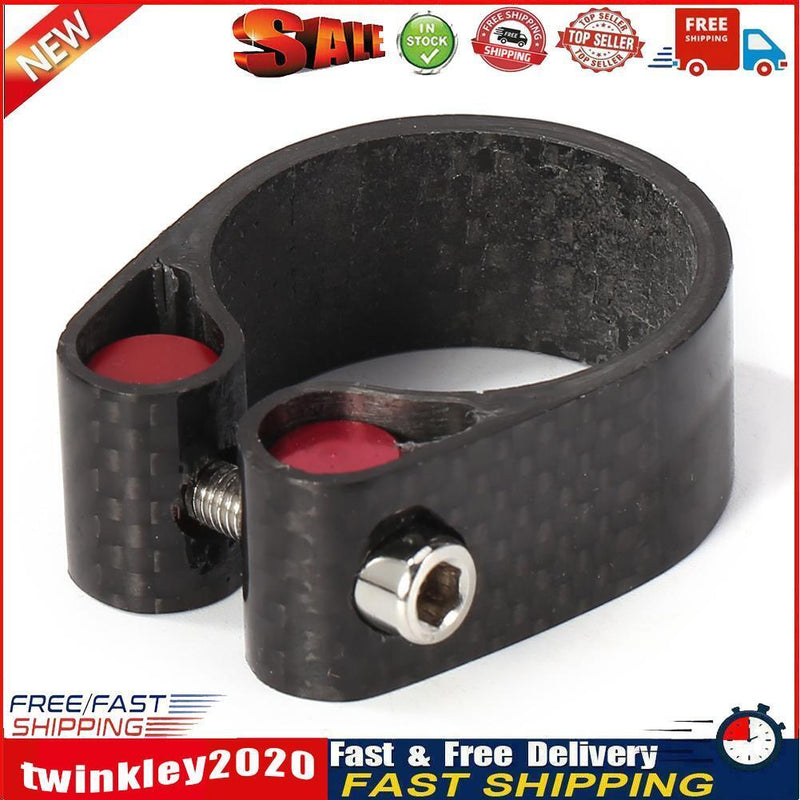 Carbon Fiber Bike Seatpost Clamp MTB Ultralight Seat Tube Clip (27.2mm) Newly