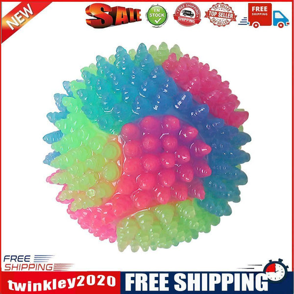 Glowing Molar Ball Color Resistant Bite Elastic Flashing Pet Ball (Prickly)