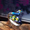 Tools Thimble Peacock Crochet Ring Sewing Accessories Knitting Loop Yarn Guides
