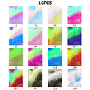 16pcs Fashion Flame Reflections Nail Art Stickers Self-Adhesive Nail Decoration