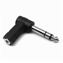 6.35mm Male to 3.5mm Female Right Angle Stereo Audio Adapter 90 Degree Connector