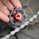 Bicycle Rear Derailleur Wheel Ceramic CNC Road Bike Guide Roller (Black)
