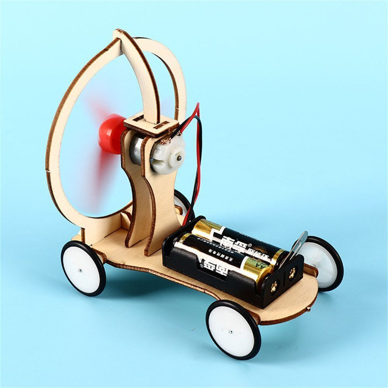 Educational Science Wind Power Electric Car Kit Physics Experiments Circuit