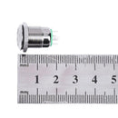12mm 3V Waterproof Metal Button Auto-Reset Switch with LED Light(Green)