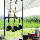 Outdoor Tabletop Shelves - Table Mounted Shelf Hanging Storage Rack with 3 Hook