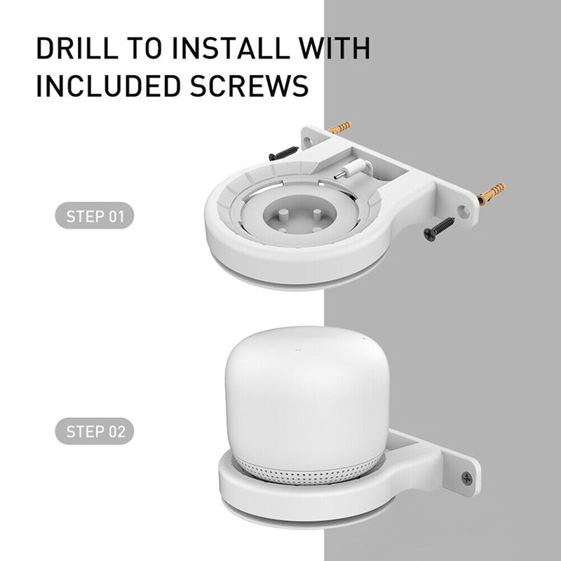 1pc Smart Speaker Wall Bracket for Google Nest WiFi Wireless Router (White)