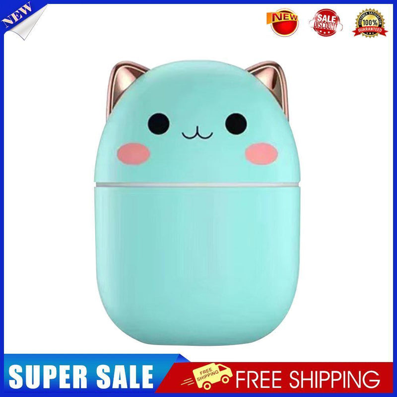 250ml Air Humidifier Cute Aroma Diffuser with Night Light Cool Mist (Green)