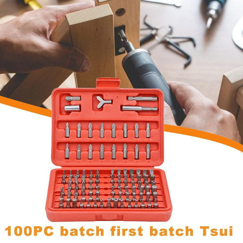 100pcs CR-V Screwdriver Bits Set Phillips Slotted Torx Bit Repair Tools