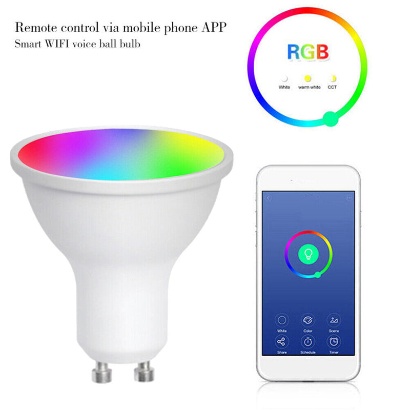 GU10 WiFi Smart LED Light Bulb Alexa Google App Voice Remote Control Lamp Newly